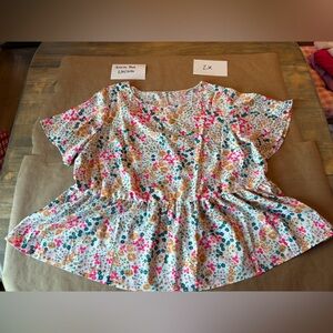 Vibrant Floral Women's Blouse